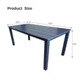 thumbnail image 6 of Innovaze Poly Lumber Outdoor Dining Table, HIPS Patio Dining Table with Umbrella Hole, All Weather Resistant for Garden, Poolside(70.9-Inches, Navy Blue), 6 of 7