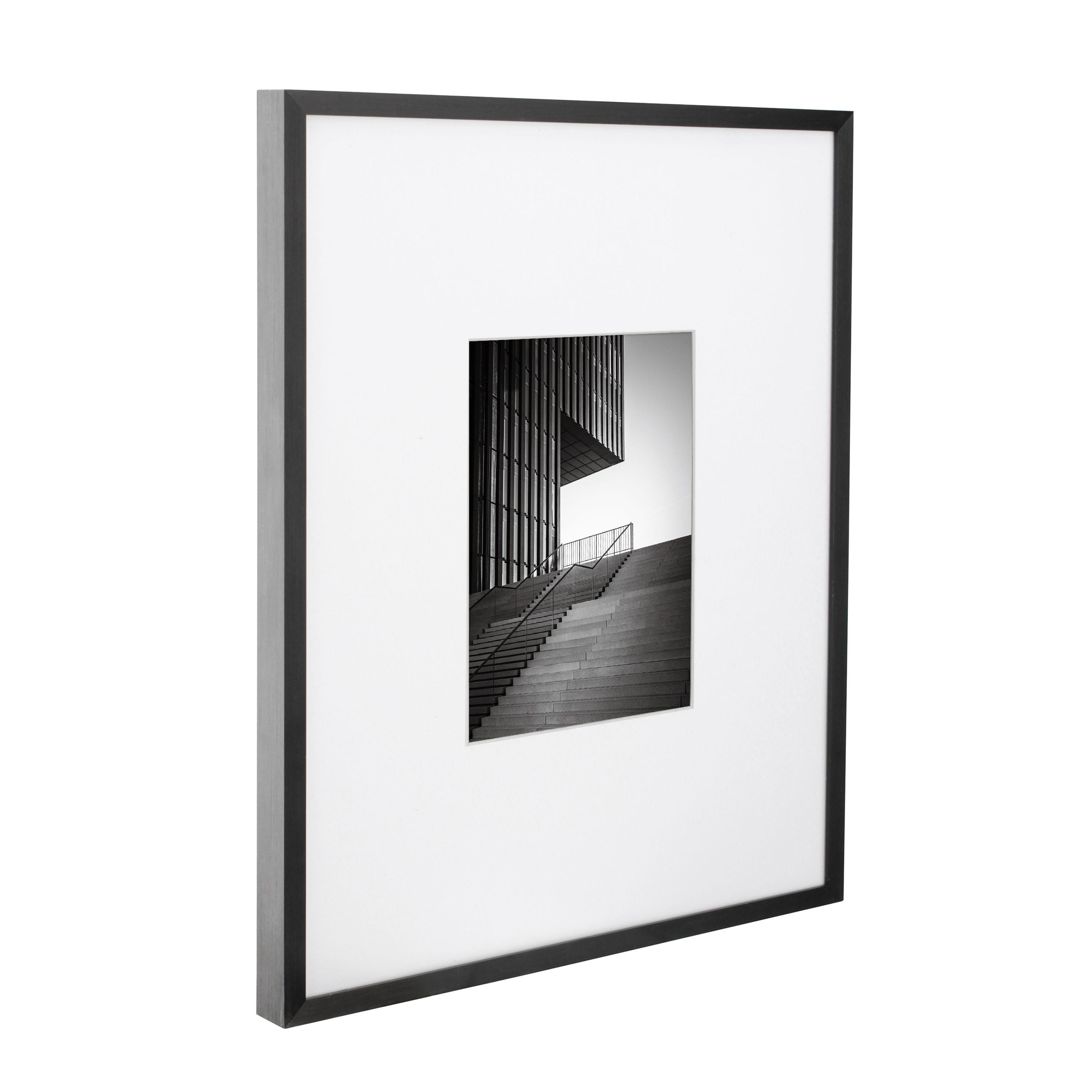 Better Homes & Gardens 11x14 Matted to 5x7 Metal Gallery Wall Picture Frame, Black, Non Glare