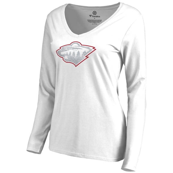 Women's White Minnesota Wild White Out Long Sleeve T-Shirt