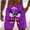 A Purple, variant on Timoontee Mens Quick Dry Beach Shorts Cute Funny Face Print Shorts Summer Swim Trunks Novelty Beachwear Lightweight Elastic Waist Drawstring Shorts Black M