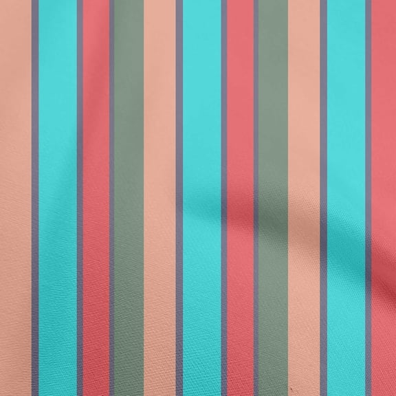 oneOone Velvet Turquoise Green Fabric Stripes Diy Clothing Quilting Fabric Print Fabric By Yard 58 Inch Wide-4T