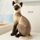 thumbnail image 3 of Peluche de gato siamés realista, juguete de simulación de gato americano de pelo corto, lindo muñeco de gato, juguetes para mascotas, decoración del hogar, regalo de cumpleaños para niñas, 3 of 5