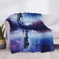 thumbnail image 4 of Throw Blanket for Couch, Astronauts Start Running Super Soft Fuzzy Comfy Warm Throw Blanket, Cuteness Lightweight Cozy Plush Flannel Blanket & Throws for Sofa and Bed All Season, 4 of 5