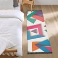 thumbnail image 3 of Yayeee Hallway Runner Rug 2'x6' Non Slip Machine Washable with Rubber Backing, Purple Triangles, 3 of 8