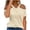 Beige, variant on Staron Women Cold Shoulder V Neck Short Sleeve Casual Loose Beach Vacation Tops Summer Fashion Solid Color Tunic Tee, Purple XXL