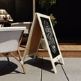 thumbnail image 3 of Flash Furniture Canterbury Collection 20" x 40" Solid White Rustic Magnetic A-Frame Chalkboard, 3 of 12