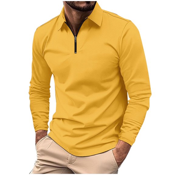 yillto 1/4 Zipper Shirts for Men Big and Tall Pullover Sweatshirts Collar Long Sleeve Shirt Tops