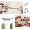 thumbnail image 5 of Taille-crayon Manuel avec Couvercle 4 Pcs Apparence de Voiture Colorée Mignonne, Taille-Crayon Portable, 5 of 5