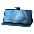 thumbnail image 5 of For Google Pixel 7 5G 6.3" Large Butterfly Pattern Embossed Strong Magnetic Attachment/Closure, Card Slots/Pocket, PU Leather Flip Wallet Case ﻿,Blue,For Pixel 7 5G, 5 of 6
