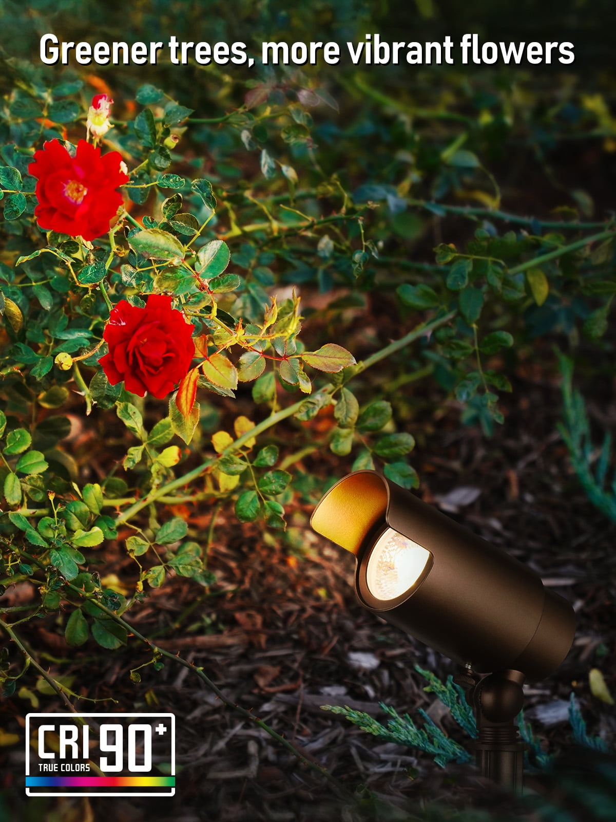 12 Pack 5CCT 7W LED Outdoor Landscape Spotlight, Adjustable Beam Angle, 12-24V AC/DC Low Voltage, Aluminum, IP65 Waterproof, Oil Rubbed Bronze