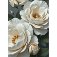 thumbnail image 4 of Elegant White Rose Design Background Backdrop Banner Party Decorations for Weddings Anniversaries Celebrations Photography Props, 4 of 8