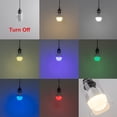 thumbnail image 7 of FSLiving Adjustable Height Pendant Light with Rechargeable Battery Operated RGB Dimmable Timing LED Bulb,Remote Control Lamp with White Socket and Clear Glass Shade for Slanted Ceiling - 2 Lights, 7 of 7