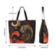 thumbnail image 5 of Disketp Fiery Floral Pattern Bolsa Tote Estampada para Mujer, Bolso de Hombro y de Mano para Compras y Viajes, 5 of 8