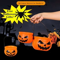 Halloween Clearance Boovnll Halloween Bucket Basket Bags, Plastic Trick or Treat Bags, Halloween Candy Bags Treat Bags for Kids, Halloween Basket, Halloween Treat Bags, Halloween Bags