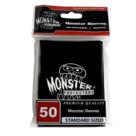 Standard CCG Size - Black w/Monster Logo (50) New