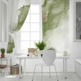thumbnail image 5 of Fsddascl Sage Green Marble Blackout Curtains for Bedroom/Living Room, Thermal Insulated Kitchen Curtains, Modern Ombre Abstract Ink Painting Art Grommet Darkening Window Treatment Drapes 27.5"x39"x2, 5 of 8