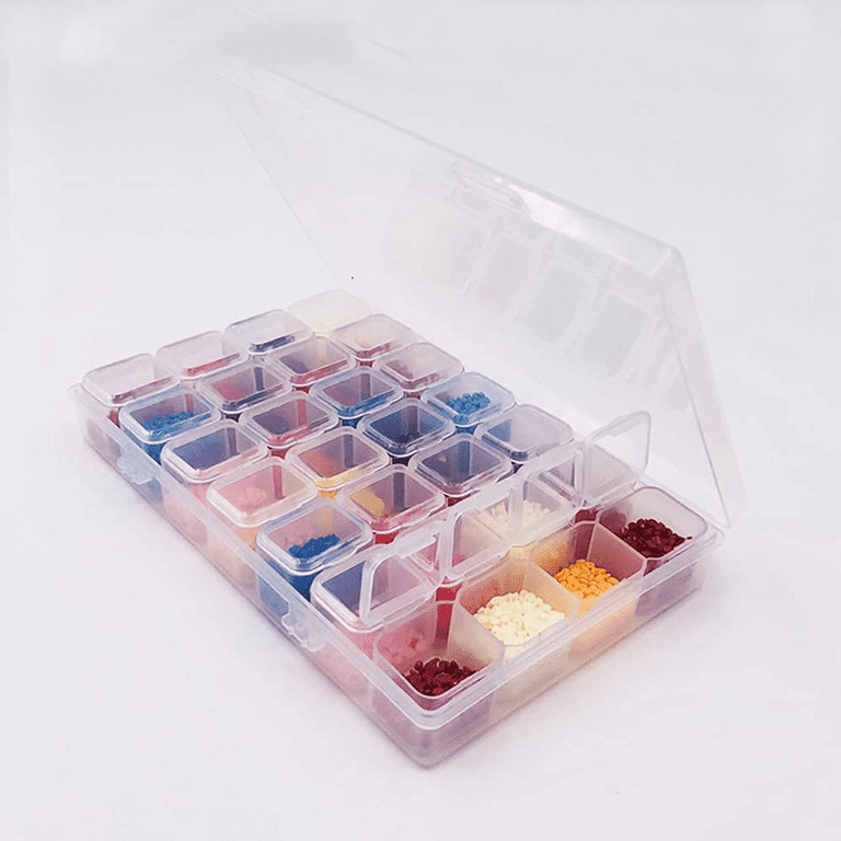  Worparsen Nail Charm Organizer Transparent Save Space  Multipurpose Loose Bead Diamond Storage Box Nail Art Gadget compatible with  Manicure Store Blue : Beauty & Personal Care