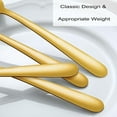 thumbnail image 5 of 36 Pieces Gold Dinner Forks Set (8 inch), Forks Silverware, Mirror Polished Fork Set, Small Forks for Home, Kitchen, Restaurant, Dishwasher Safe, 5 of 7