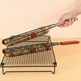 thumbnail image 6 of Kitchen Tool Barbecue Grill Stainless Steel Non-Stick Grill Basket with Handle BBQ Roast Rack for Home Outdoor Picnic, 6 of 8