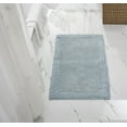 thumbnail image 3 of Better Trends 24" x 40" Premium Bathroom Rugs 100% Cotton Soft Reversible Tufted Bath Mat Water Absorbent Bath Rug Ideal for Bathroom Shower and Tub Use (Blue) Edge Collection, 3 of 6