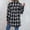 Black, variant on Ladies Shirts Summer Top for Women Shirts Casual Plaid Button-Down Top with Pockets for Spring and Autumn Green XXL