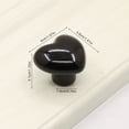 thumbnail image 5 of CSCHome 2 PCS Ceramic Cabinet Knobs Drawer Knobs with 1inch Screws Dresser Heart-Shaped Knob(Black), 5 of 5
