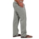 thumbnail image 4 of Pantalones de lino y algodón con cintura elástica para hombre, informales, lisos, con bolsillos, 4 of 6