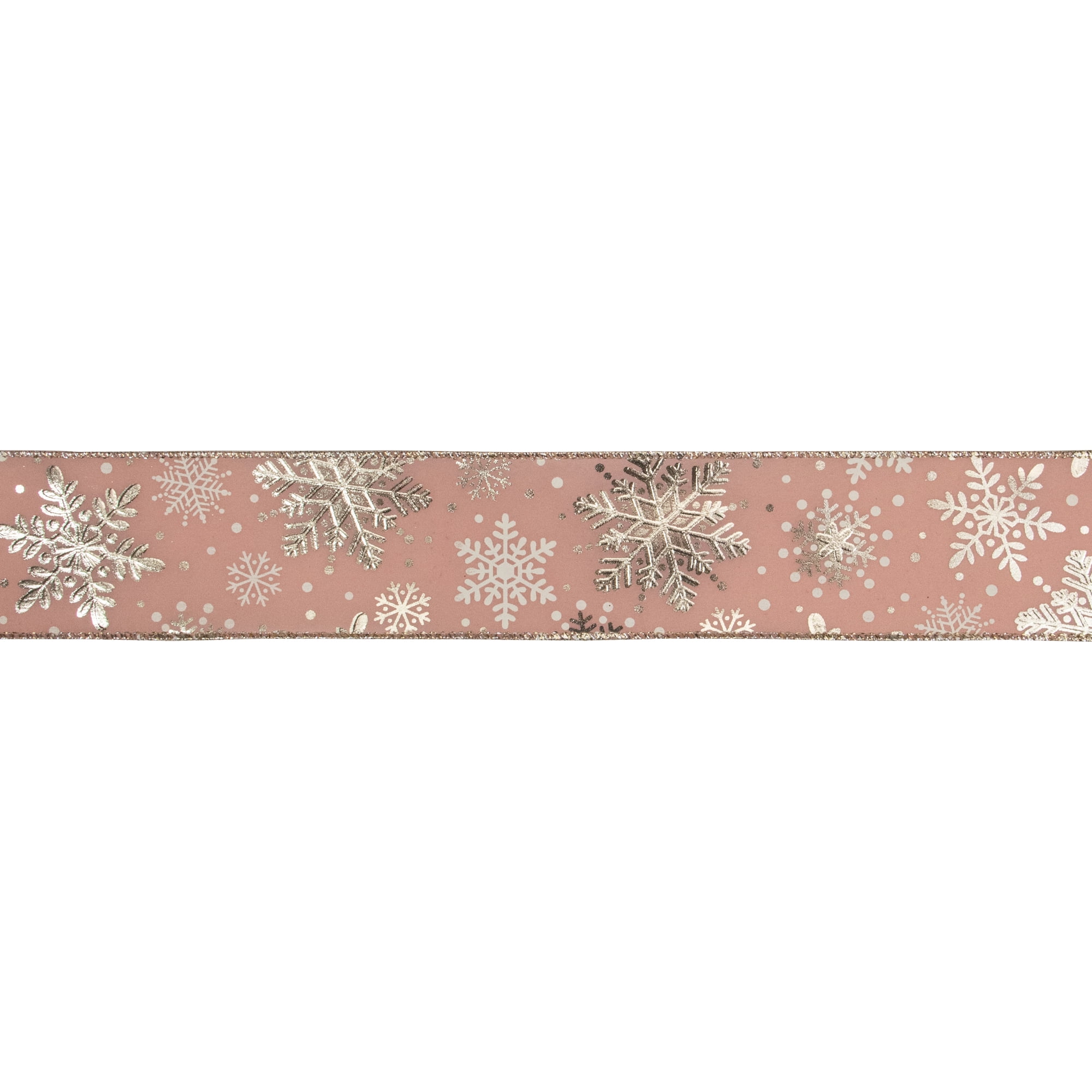 Christmas Winter Snowflakes on White 1" grosgrain ribbon 4 yds home decor craft 