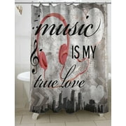 Thumbprintz Music is My True Love Shower Curtain, 71" x 74"