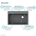 thumbnail image 5 of Elkay Quartz Classic 33" x 22" x 9-1/2", Single Bowl Drop-in Sink, Black, 5 of 12