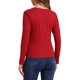 thumbnail image 3 of INSPIRAR CHIC Blusas de punto con botones decorativos y cuello en V arrugado para mujeres, color rojo, 3 of 5