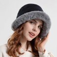thumbnail image 4 of Ladies Hat with Velvets Ear Protection Cold-proof Winter Keep Warm Hats for Women Girl, 4 of 5