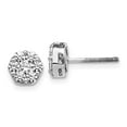 thumbnail image 3 of 14K White Gold Diamond Cluster Screwback Earrings (0.86Ct), 3 of 3