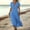 Blue, variant on Womens Tunic Dresses V Neck Mini Dresses Flowy Wine Casual Short Sleeve Summer Plain Tank Dresses for Women Pullover