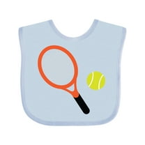 Inktastic Tennis Racket and Ball Boys or Girls Baby Bib