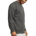 thumbnail image 2 of Men's Cotton Fleece Sweatshirt Lightweight Crew Neck Long Sleeve Pullover Hoodie Tops S-3XL Regular Big & Tall Plain Menswear Simple Solid Sweaters, 2 of 4