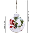 thumbnail image 3 of KOMI 10-Pack 3.14" Clear Plastic Fillable Shatterproof Christmas Tree Ball Ornaments for Holiday Decor, 3 of 6