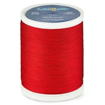 Hello Hobby Red 100% Polyester All Purpose Thread, 500 Yards
