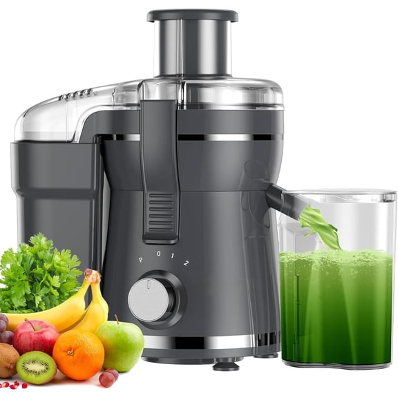 Juicer Machine, 500W Centrifugal Extractor with 3 Speed & Wide Mouth 3” Feed Chute for Fruit Vegetable, High Yield Included Cleaning Brush Easy to Clean