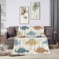 thumbnail image 6 of DouZhe Ultra-Soft Micro Fleece Lightweight Flannel Bed Blanket, Cute Cartoon Dinosaur Print Cozy Warm Throw Blankets, 40"x30", 6 of 7