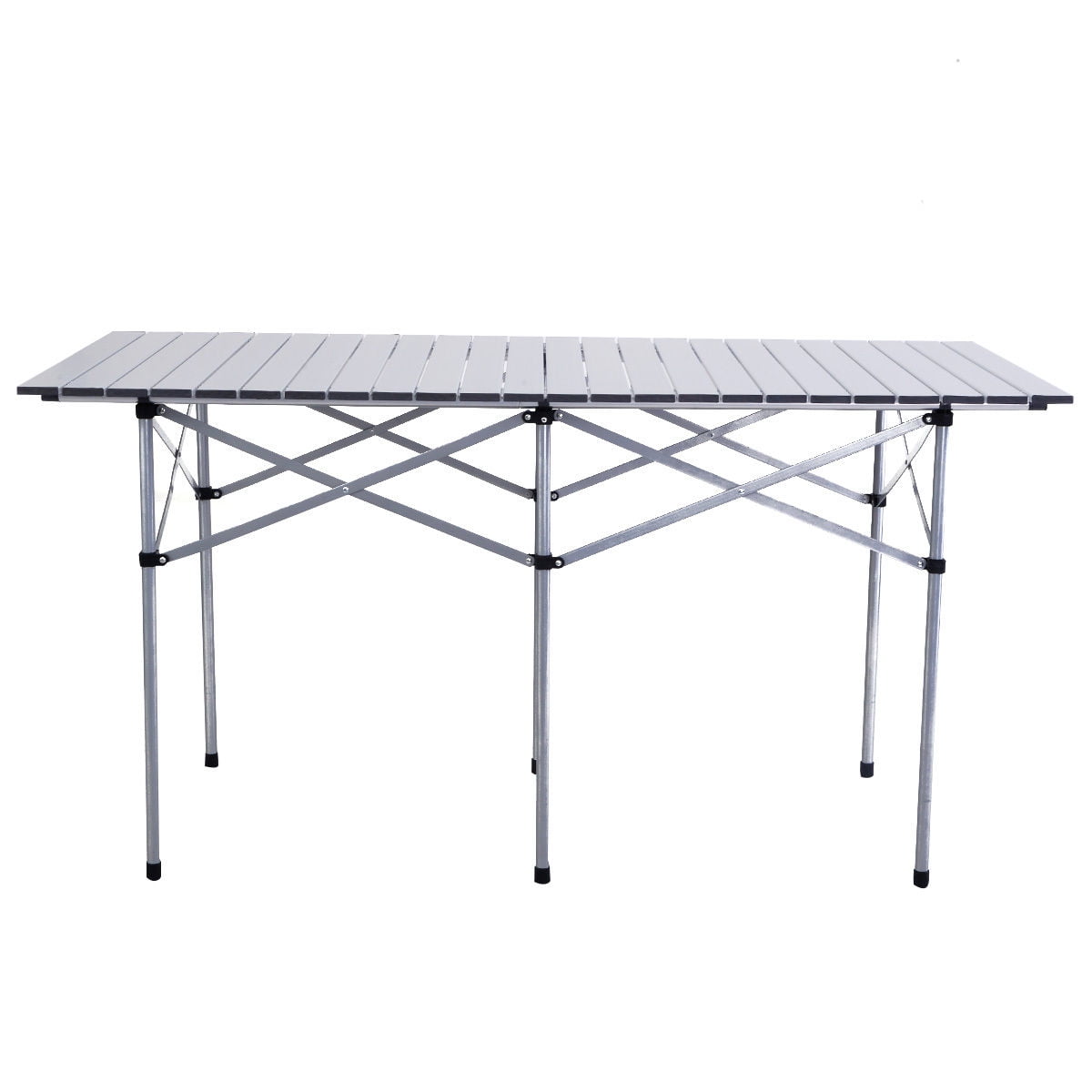 55 Roll Up Portable Folding Camping Square Aluminum Picnic Table w/Bag New 