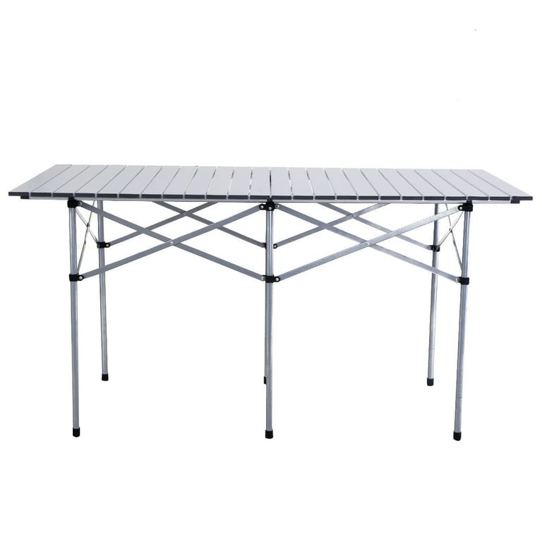 14.96 in. W Steel Square Fodable Camping Table Portable Picnic Table  Lightweight Travel Desk