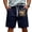 Dark Blue, variant on JULMCOMO American Flag Men's Shorts Drawstring Red White Blue Loose 250 Anniversary USA Summer Shorts for 1776 with Pockets Mint Green M