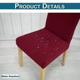 thumbnail image 5 of Skksst Dining Chair Slipcover Jacquard Seat Cover Solid Stretch Protectors, Black, Set of 6, 5 of 7