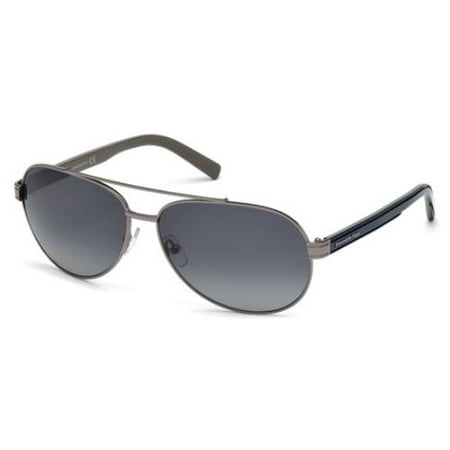 ERMENEGILDO ZEGNA Sunglasses EZ0004 08D Shiny Gumetal 63MM