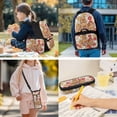 thumbnail image 4 of Yspwyqan Backpack Set for Kids, Flower Capybara Family Girls Backpack Lunchbox Set with Water Bottle Bag, 17 Inch Double Zipper Large Capacity Bookbag for High School Hiking, 4 of 7
