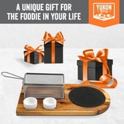 Yukon Glory Burger Board Serving Set Wooden Serving Trays with Grill Basket