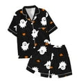 thumbnail image 1 of TZEWGL Night Suit For Kid Leisure Printed Button Collar Short Sleeved Top And Shorts 2Pcs Set Homewear For Infants size 3-6M, 1 of 4