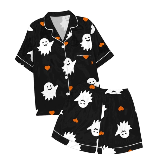 TZEWGL Night Suit For Kid Leisure Printed Button Collar Short Sleeved Top And Shorts 2Pcs Set Homewear For Infants size 18-24M