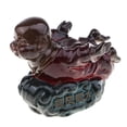 thumbnail image 2 of Adorno de resina con los deseos de un pequeño monje para la decoración de la estantería del escritorio de la oficina en casa. marrón, 2 of 7
